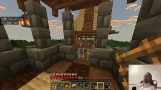 なしきひろまさのマインクラフト配信のひとコマ